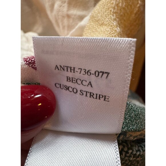 Rails Dress Women XS Cream Becca Cusco Stripe Drawstring Waist Mini Boho Preppy - Picture 11 of 13